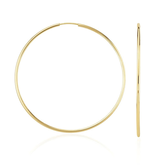 Hoops 9ct Gold Sleeper Large 54 x 1.5mm