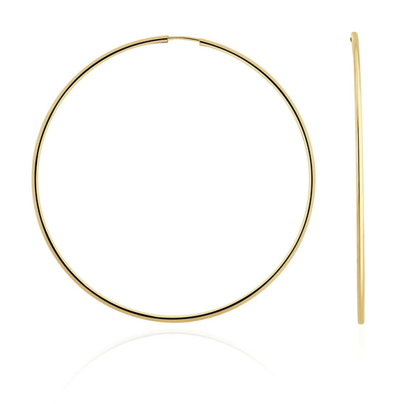 Hoops 9ct Gold Sleeper Large 63 x 1.5mm