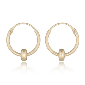 Hoop Earring Tend 12mm Silver, Gold Plated & Rose Gold.