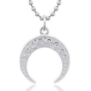 Pendant Sterling Silver Crescent Moon