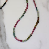 Tourmaline Faceted Rondelle Necklace