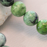 Variscite, Onyx & Sterling Silver Bead Necklace