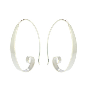 Sterling Silver Polished Curly Earrings