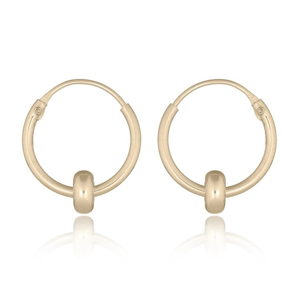 Hoop Earring Tend 12mm Silver, Gold Plated & Rose Gold.