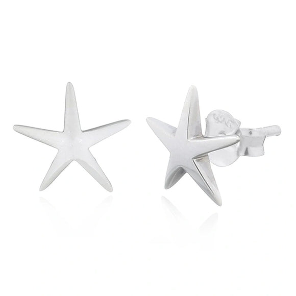 Studs Sterling Silver 5 Point Star