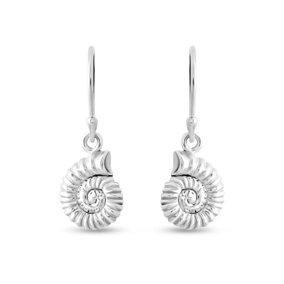 Earrings Sterling Silver Ammonite