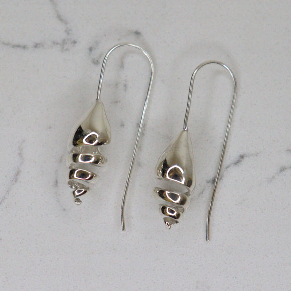 Earring Sterling Silver Curly Shell