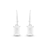 Earring Sterling Silver Drop Rectangle 4 Colours