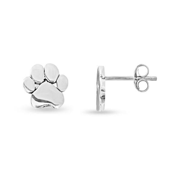 Stud Sterling Silver Paw
