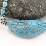 Turquoise & Sterling Silver Bead Necklace