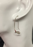 Earrings Sterling Silver Ribbon Drop