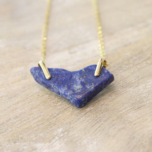Handmade Lapis Lazuli Necklace 14ct Gold