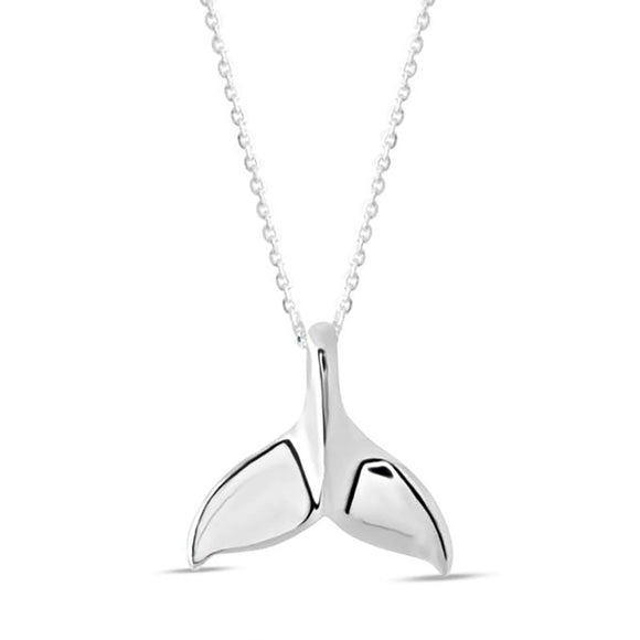 Pendant Sterling Silver Whale Tail Medium