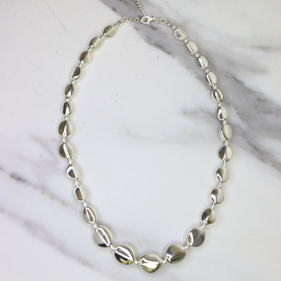 Sterling Silver Necklace 'Pebbly Beach'
