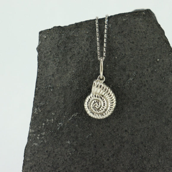 Pendant Sterling Silver Ammonite Shell Designed by us
