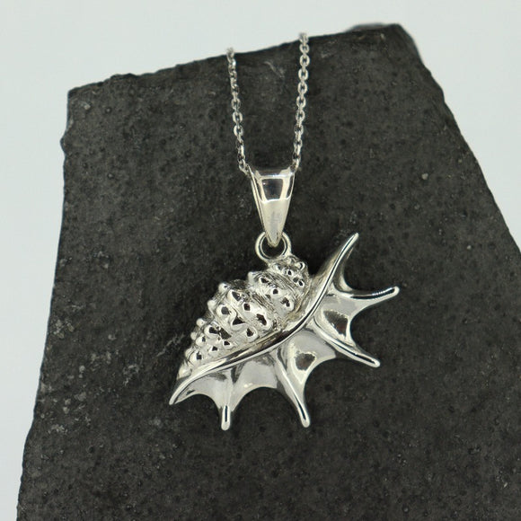 Pendant Sterling Silver Spiky Conch Shell Designed by us
