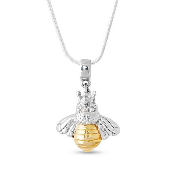 Pendant Sterling Silver & Gold Plated Queen Bee