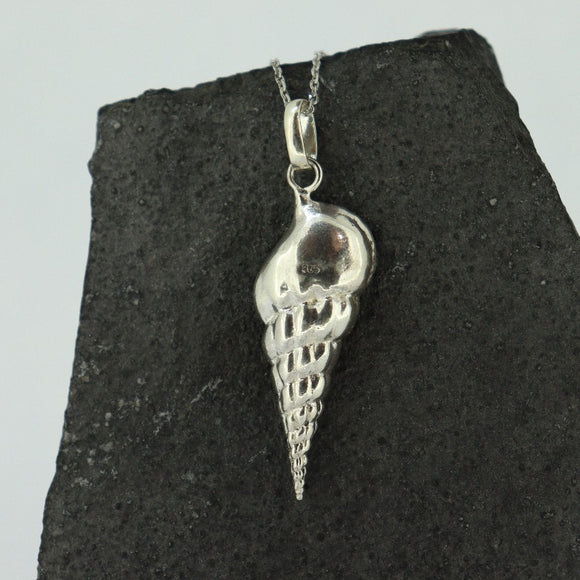 Pendant Sterling Silver Auger Shell Designed by us