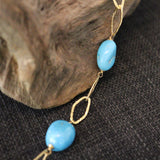 Sleeping Beauty Turquoise & 18ct Gold Necklace