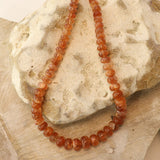 Handmade Graduated Sunstone Bead Necklace